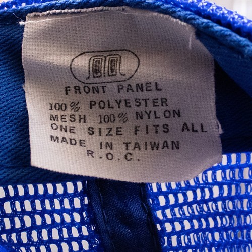 Vintage VTG 1990s Palm Tree Comedy Humor Meme Blue Trucker Hat - Picture 3 of 3