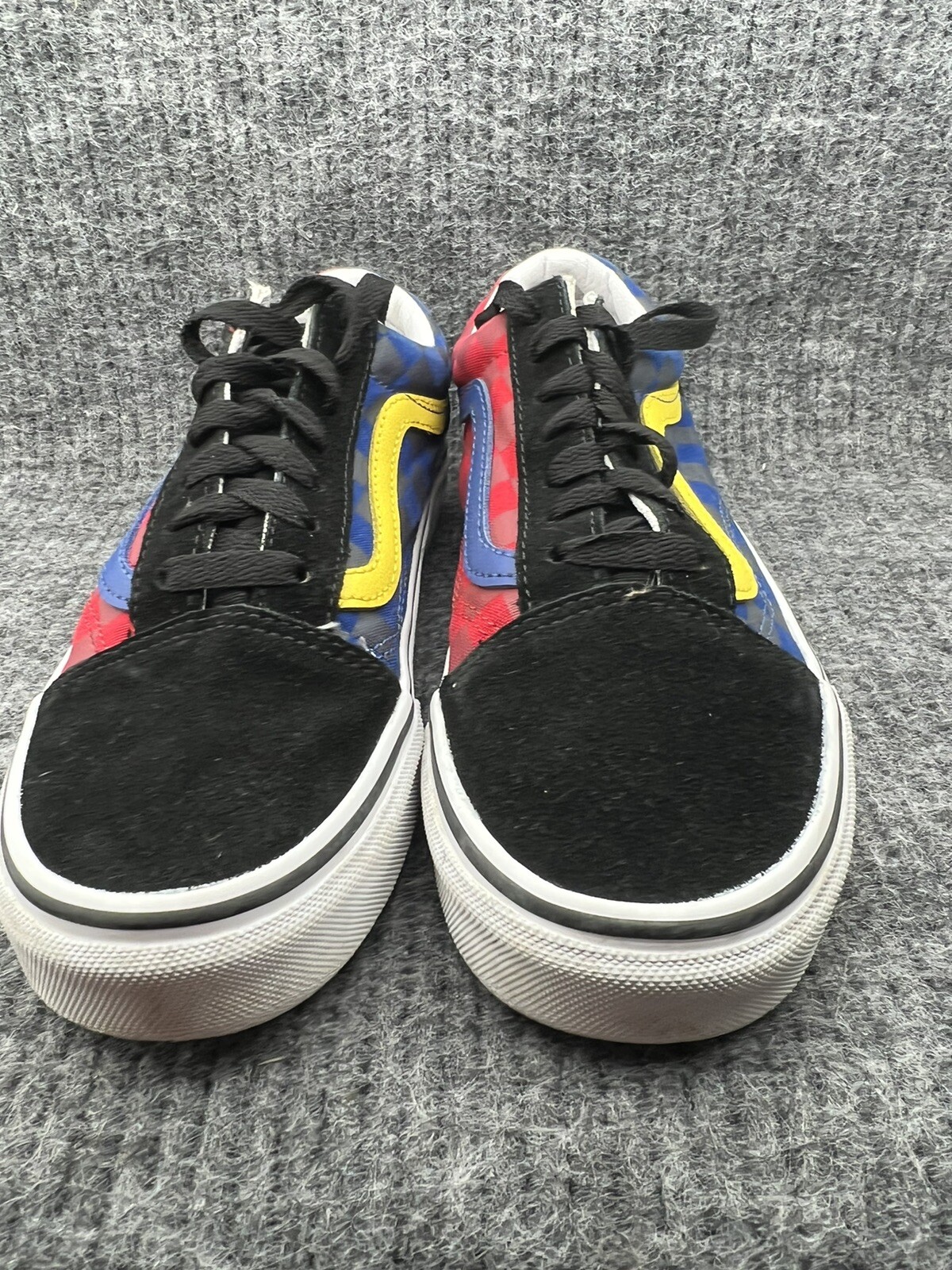 SAOLA Scarpe Vans uomo 5 5 donna 7 rosso blu scacchiera OTW skateboard rally top basso