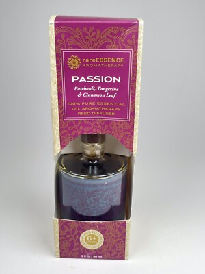 Rare Essence Aromatherapy Passion 100% Pure Essential Oil Reed Diffuser 6 Months