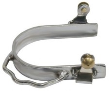 BUMPER SPURS Showman Ladies Nickel Plated 3/4" Band 2-1/2" Boot Width