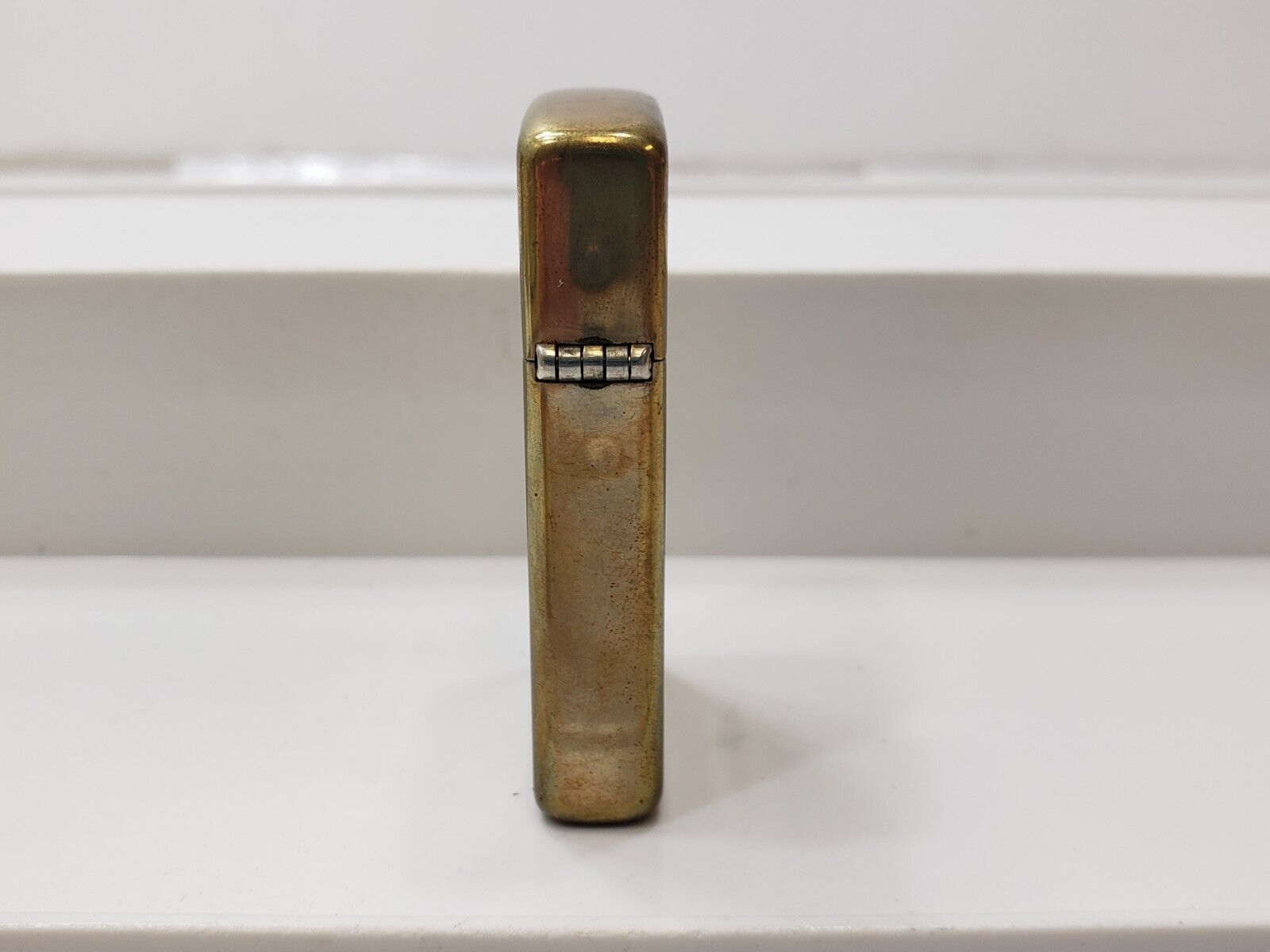 Zippo Lighter Slim Solid Brass 1932-1990 Bradford PA 16 Hole 5 Barrel  Vintage