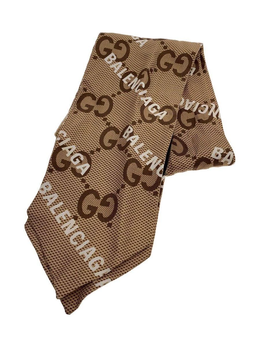 Étole GUCCI x BALENCIAGA beige motif total homme 3G001 The Hacker Project occasion