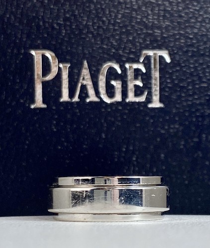 Piaget Paris Possession 18K White Gold Wide Band Rolling Spinning Ring Sz 5.75-6 - Picture 5 of 7