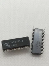 Lot Of 2, HARRIS HI3-201HS-5  IC, HIGH SPEED QUAD SPST CMOS ANALOG SWITCH