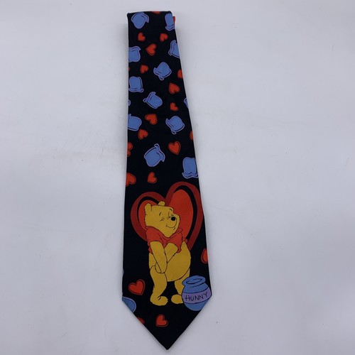 Vintage 1990's Winnie The Pooh Valentine's Day Men's Neck Tie Hearts Holiday