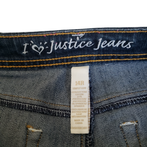 I Love Justice Simply Low Girl's Capri Blue Jeans, Size: 14R *Great Condition - Picture 4 of 7