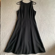 Banana Republic Dress Size 6 A-Line Pleated Sleeveless Side Zip Lined Black