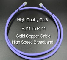 Cat6 BT Infinity 2M  Modem cable VDSL RJ11 to RJ11 High speed Broadband router