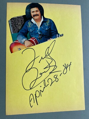 FREDDY FENDER ( 2006) In-person signed  Briefkarte 20x30 Autogramm
