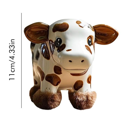 4Inch Highland Cow Resin Flowerpot Succulent Flowers Pot For Backyard Balcony - Picture 2 of 9