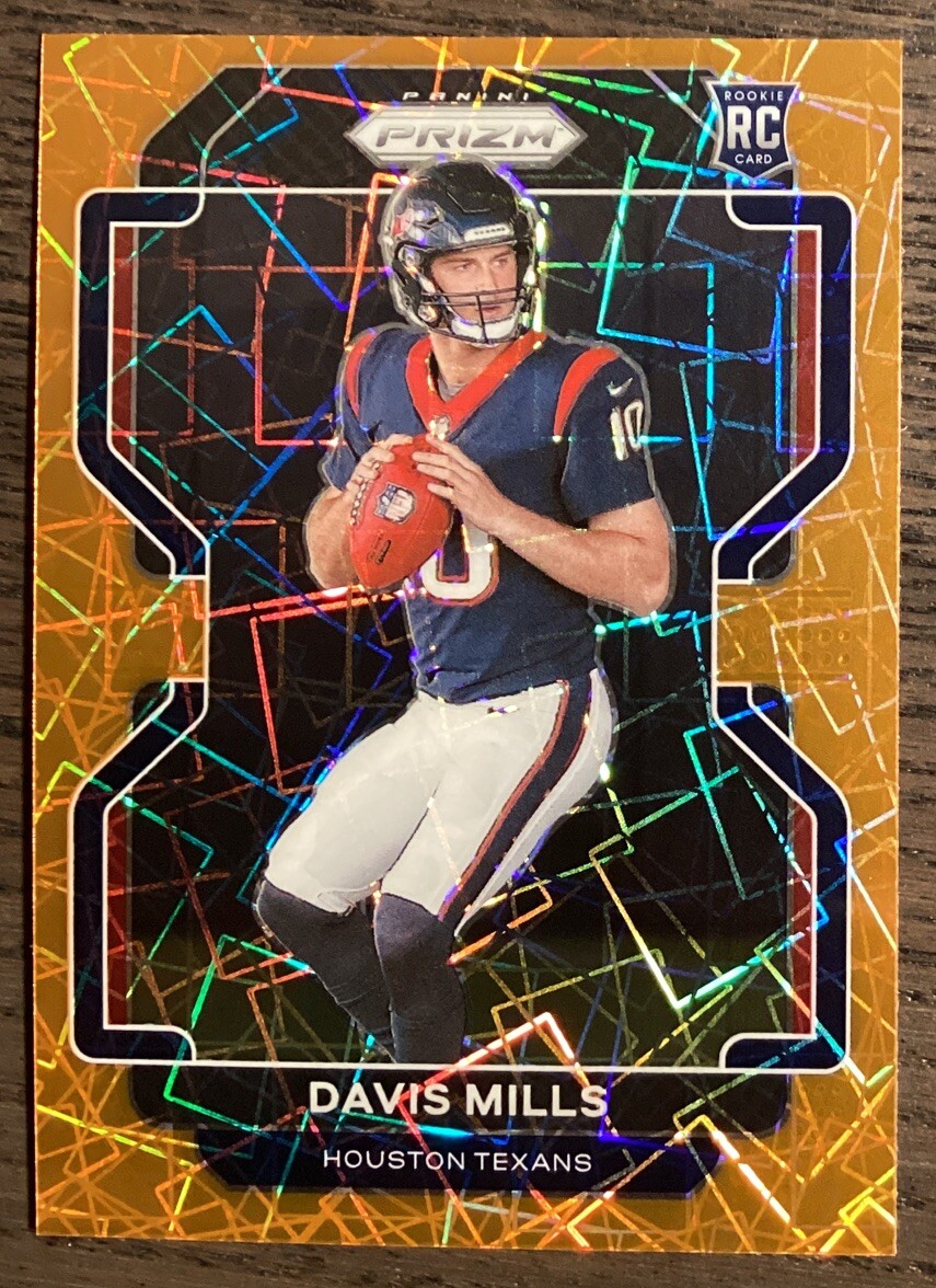 2021 Panini Prizm Davis Mills #352 Rookie Orange Lazer! Houston Texans! #4246