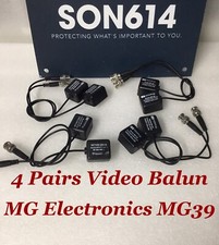 4 Pairs MG Electronics MG39 Twisted Pair Video Balun Transceiver 12" Cord TESTED
