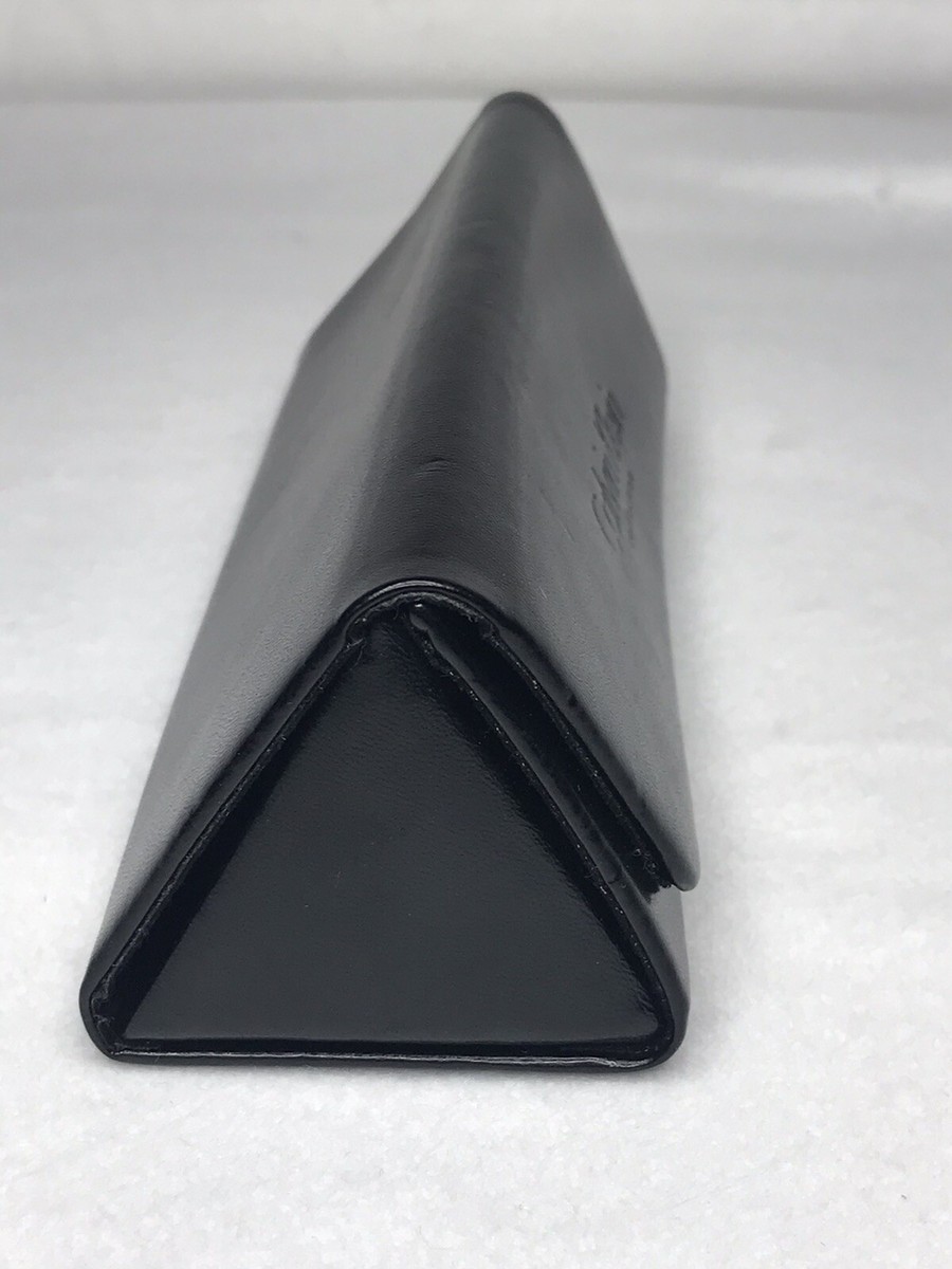 Calvin Klein Eyeglasses Case Only Black Faux Leather Hardcase Eyewear  Folding