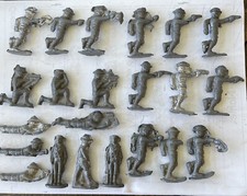 Lot of 22 Cast Lead Sailors Soldiers; WWI ; unpainted homemade