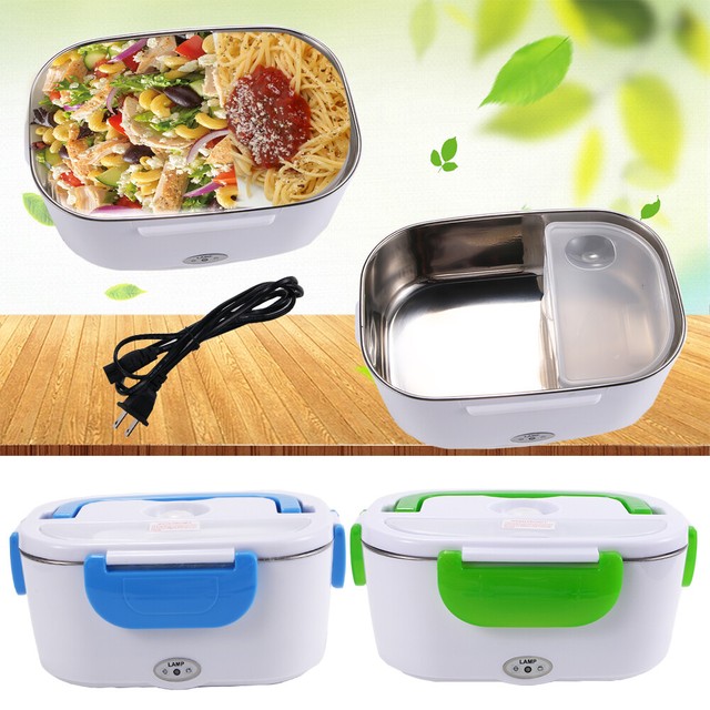 Portable Electric Lunch Box Stainless Steel Food Heater Warmer For ...