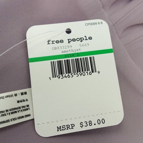 Free People Intimately Sage Longline Bralette Amethyst Purple Size L Large New - Picture 12 of 12