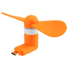 Mini Mobile Micro USB Samsung Android Phone Portable Orange Phone Fan Noiseless