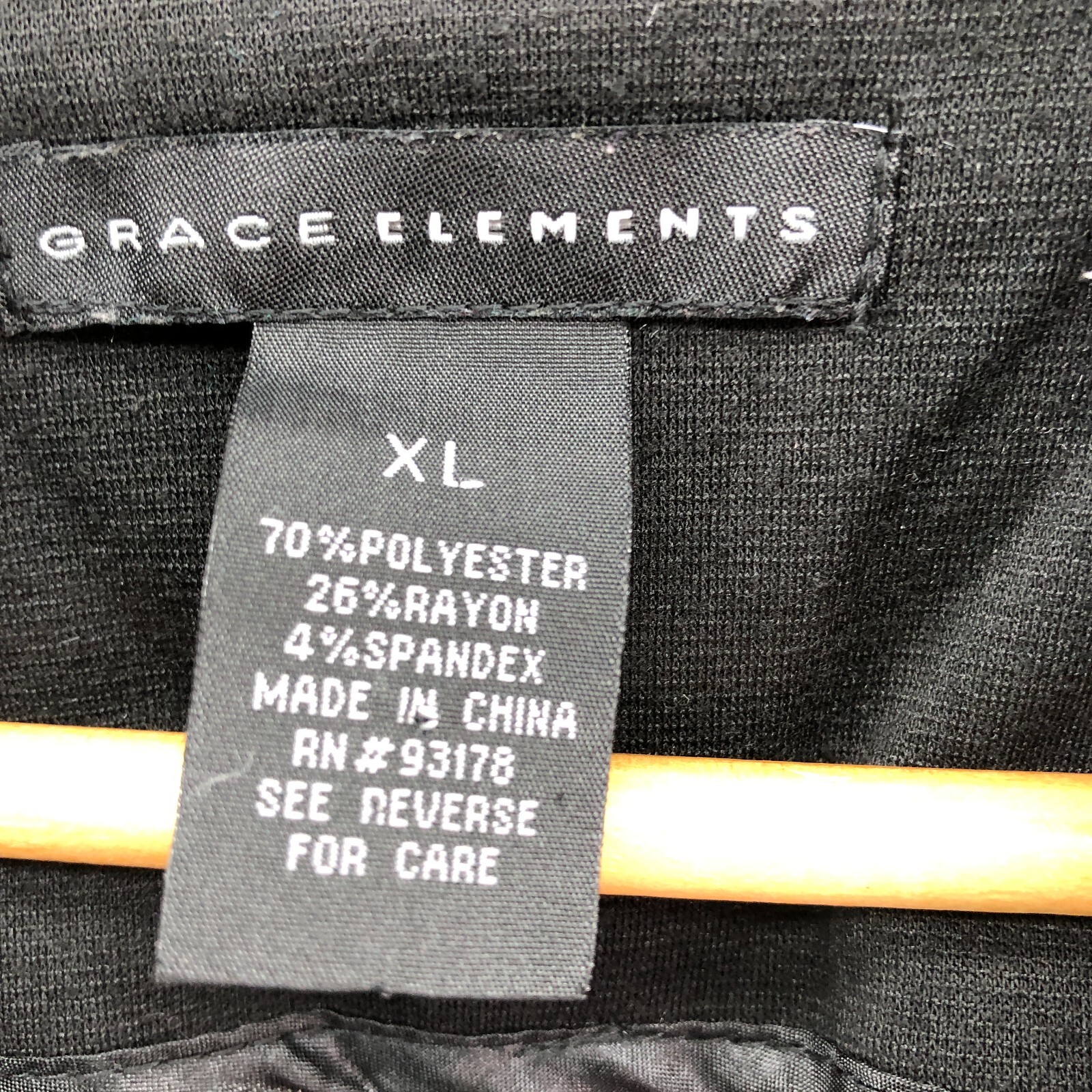 Grace Elements Blazer Jacket Black Womens Sz XL O… - image 2