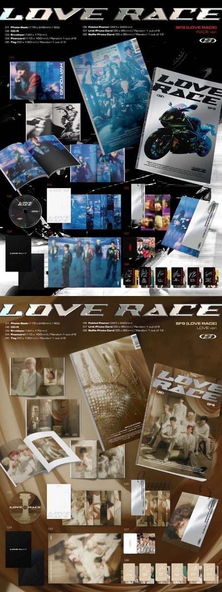 SF9 LOVE RACE 15th Mini Album 2SET CD+Photobook+Photocard+Etc+