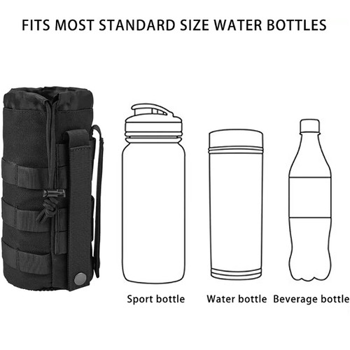 Tactical Molle Water Bottle Bag Military Outdoor Hiking Belt Holder Kettle Pouch - Picture 11 of 19