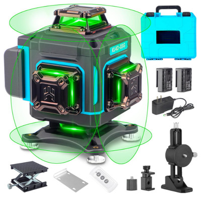 Nivel láser verde 4x360° autonivelante con pantalla y control remoto