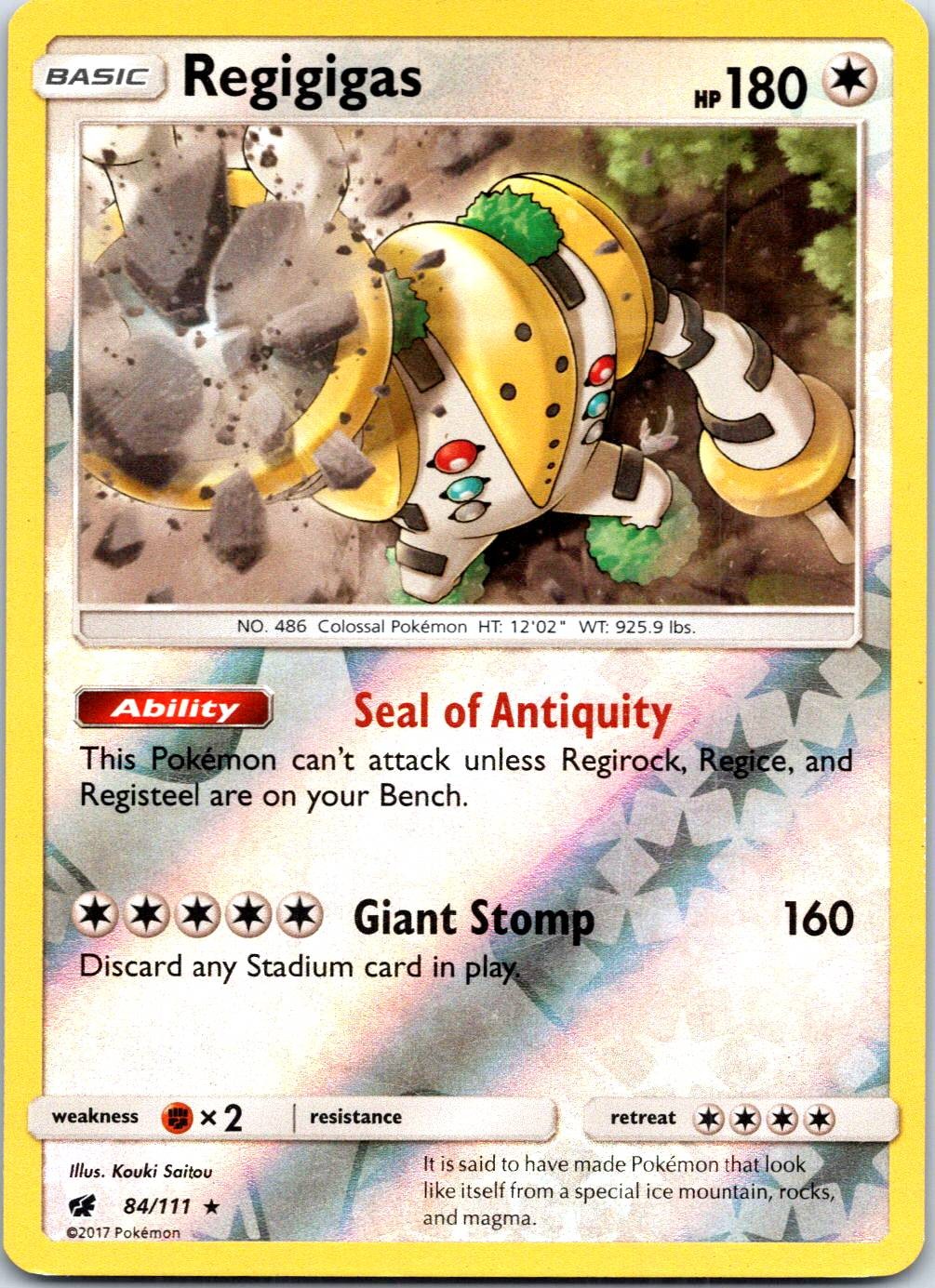 Regigigas Holo Rare SM - Crimson Invasion 84/111 LP