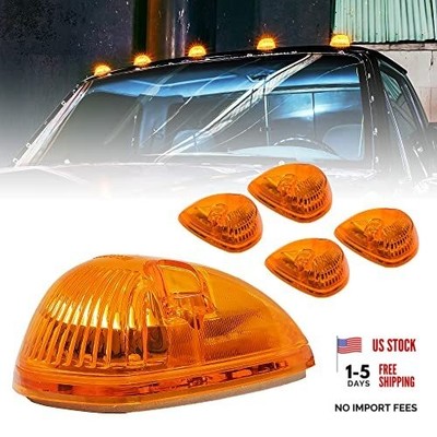 TRUE MODS Amber Teardrop Cab Marker Light Kit [DOT FMVSS 108] [SAE P2] 5 Pack