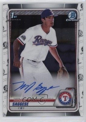 2020 Bowman Draft Chrome Draft Picks Thomas Saggese #CDA-TSA Auto 0t2