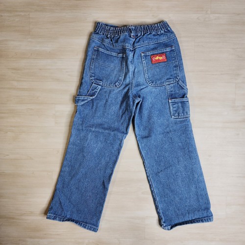 Disney Winnie the Pooh Tuxedo Stripe Carpenter Girls Jeans Size 6 X - Picture 2 of 9