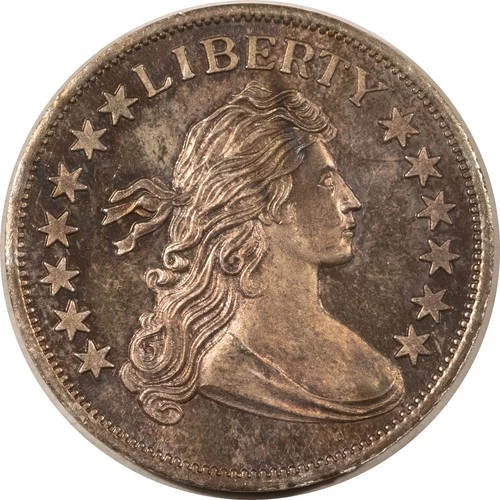 1 TROY OZ .999 FINE SILVER LIBERTY DRAPED BUST ROUND - PRETTY TONED!