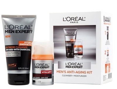 Men Expert Charcoal Facial Cleanser & Anti-Wrinkle & Firming Face Moisturizer...