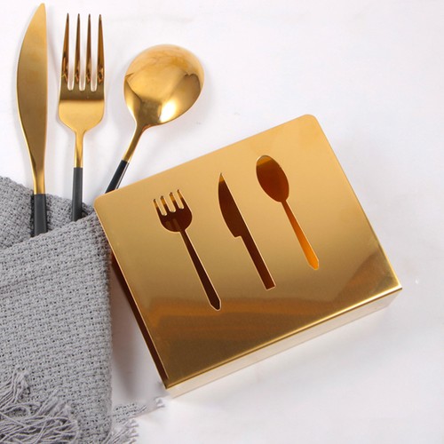 2 Pcs Goldener Serviettenhalter Cocktail-Servietten-Organizer Restaurant - Bild 5 von 12