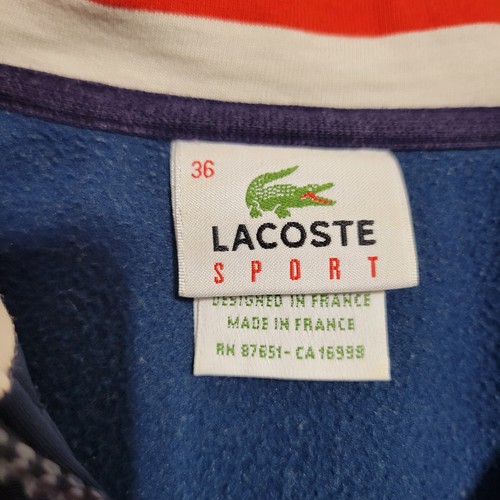 Vintage Lacoste Sport Jacke Damen 36 US 4 blau weiß durchgehender Reißverschluss Alligator maritim adrett - Bild 3 von 15