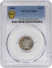 1880 Three Cent Nickel PR64 PCGS