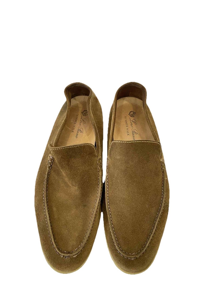 Loro Piana Summer Walk ブラウン スリッポン Loro Piana Summer Walk Suede Loafers Brown Size 45 (US 12