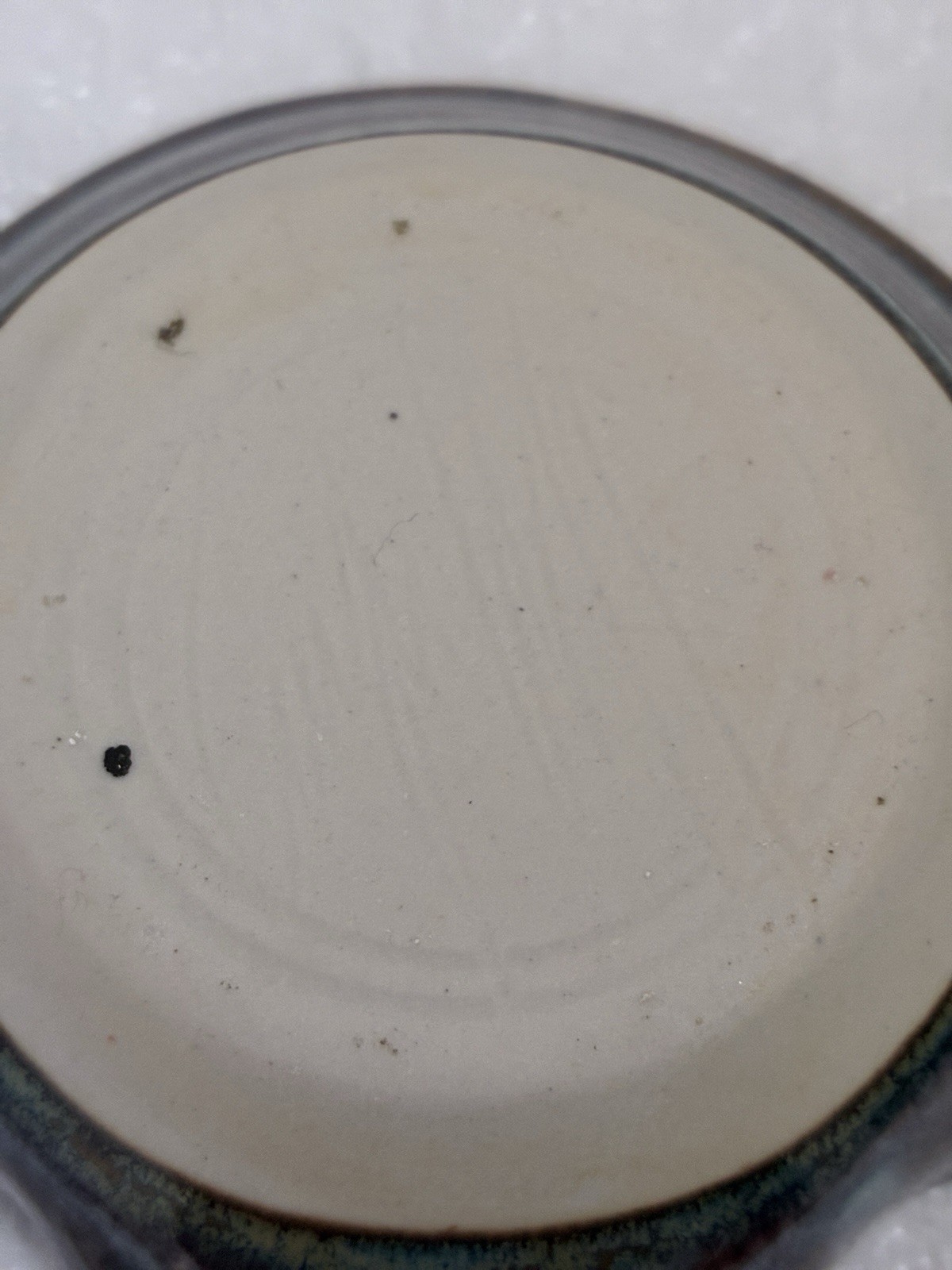 Bill Campbell Pottery Spoon Rest Trinket Dish Blue Artist Signed