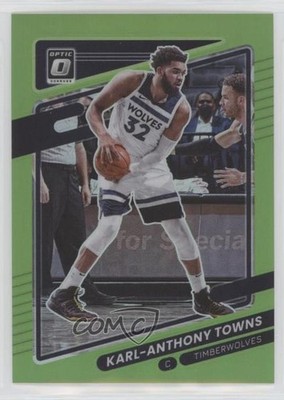2021-22 Panini Donruss Optic Lime Green Prizm 102/149 Karl-Anthony Towns #87 b8d