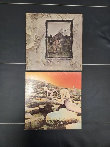 Led Zeppelin Lot of 2 Vinyl LP - IV (ZOSO) Porky Cut & Houses of the Holy AT/GP