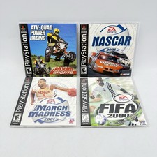 PS1 Game Lot: NCAA March Madness 2001, ATV Quad Racing, FIFA 2000, Nascar 2001