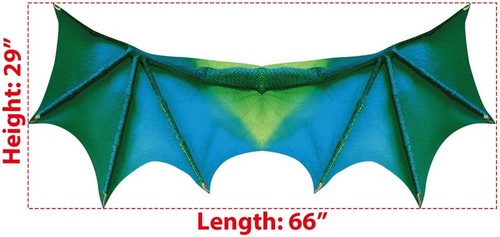 Seasons Halloween Women Dragon Cape Wings Green Purple Red - Picture 7 of 34