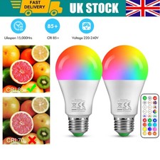 12W RGB Led Bulb Light 12 Colour Changing Remote Control E27 Screw Lamp UK stock