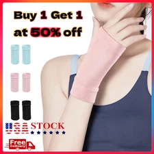 2 Pairs Wrist Brace Support Compression Sleeve Arthritis Gym Carpal Tunnel Hand