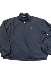POLO RALPH LAUREN SIZE L MENS VINTAGE 1/2 ZIP BOMBER WINDBREAKER JACKET COAT
