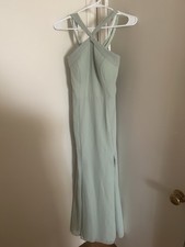 Azazie Rue Bridesmaid Dress Color Dusty Sage Bust 37/waist 30/ Hips 40
