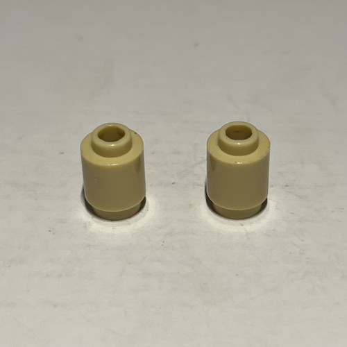 Lego 1x1 hellbraune runde Zylinder Stein Steine ~ X2 - Bild 2 von 2