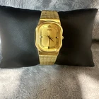 Vintage 1991 SEIKO Galaxy V701-5H50 Gold Tiled Dial Men's Quartz Watch
