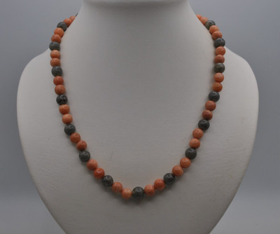 Agate Gemstone Necklace, Smooth Cut Stones - Genuine Gemstone |