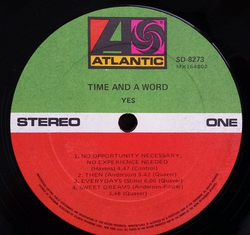 Yes - Time And A Word Australia - LP - Bild 3 von 4