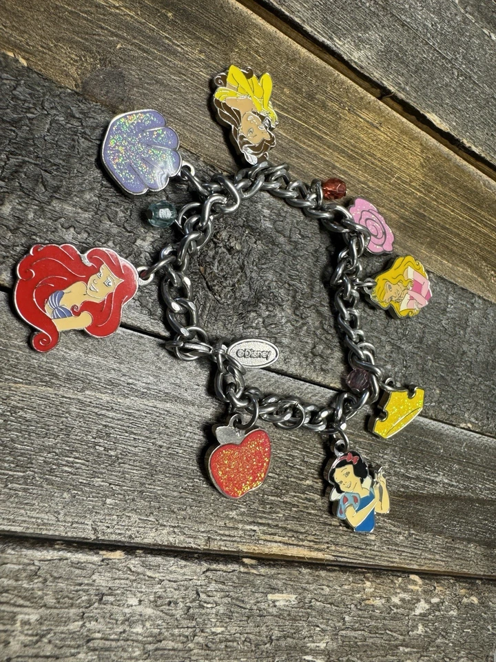 Pulsera Disney Princesa Dije Ariel Bella Durmiente Bella Foto 2 de 3