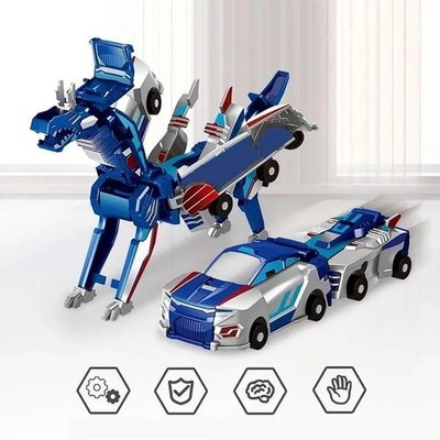 2 in 1 Kollision Dinosaurier Auto Spielzeug Robo Crash Magnet Transforming Car